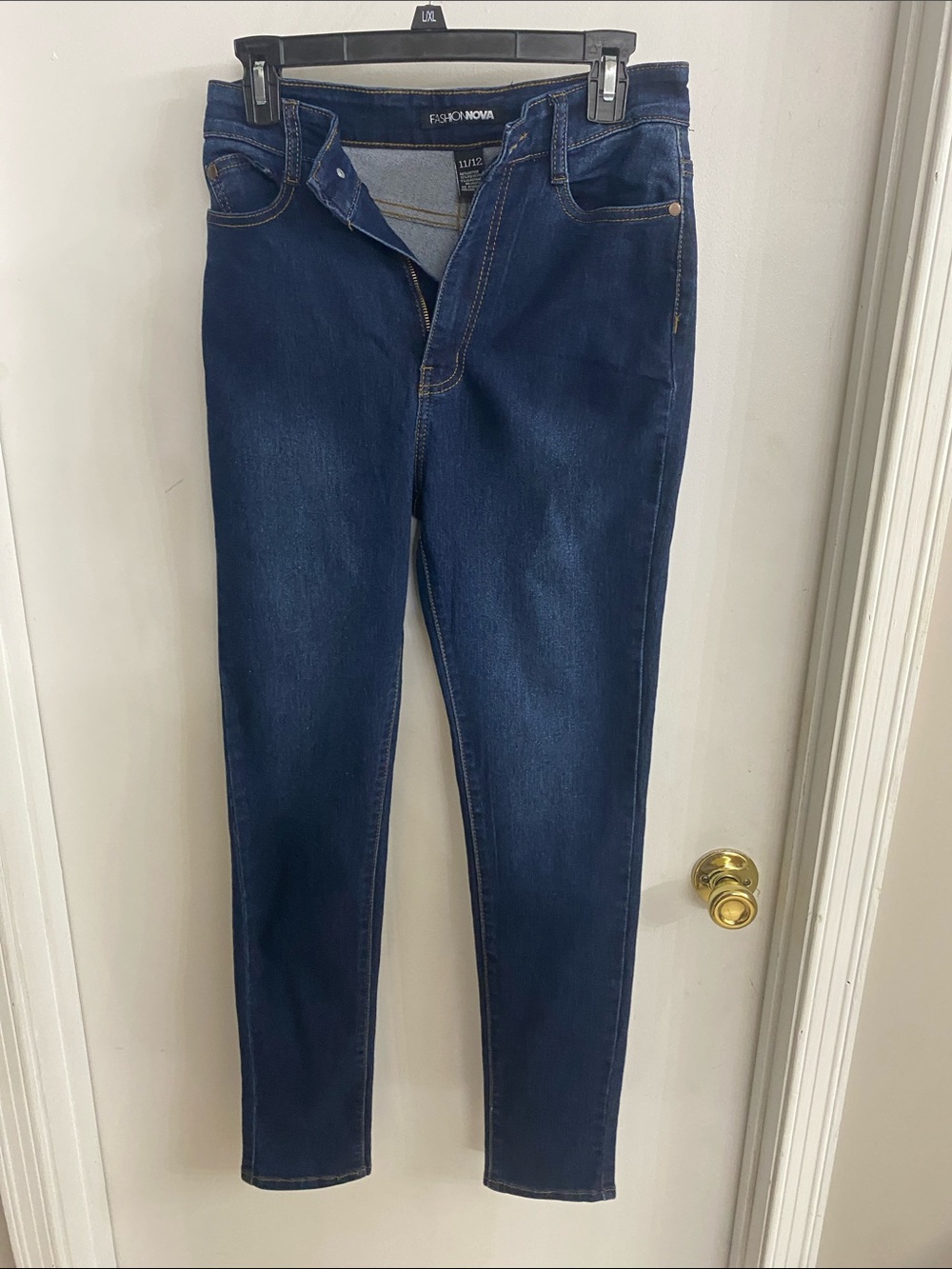 Fashion Nova Navy Blue High-Rise Skinny Jeans